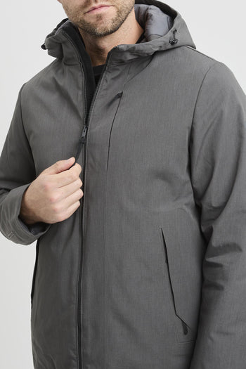 Giubbino in tessuto tecnico imbottito con cappuccio - 5