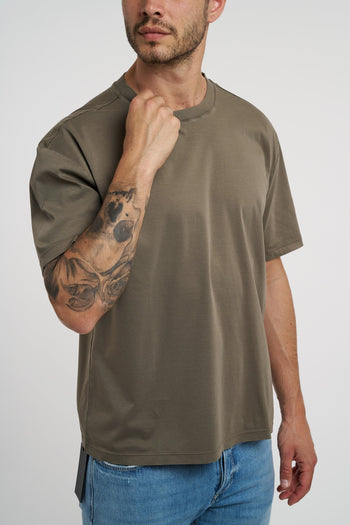 T-shirt girocollo in filo tinto capo effetto filo di Scozia - 3