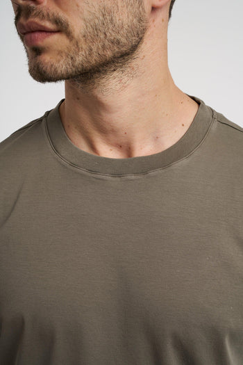 T-shirt girocollo in filo tinto capo effetto filo di Scozia - 5