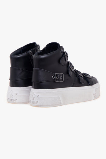 Sneaker in pelle con cinturini e maxi-platform - 3