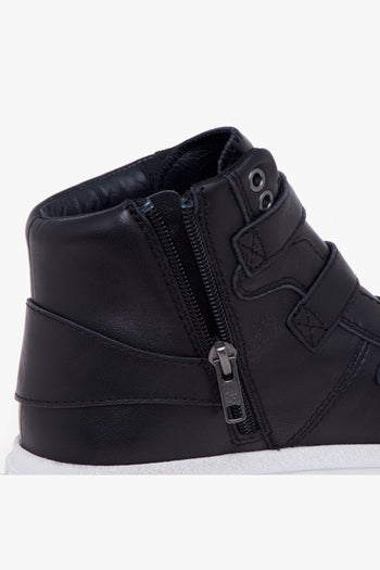 Sneaker in pelle con cinturini e maxi-platform - 4