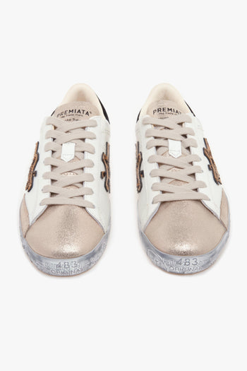 Sneaker Steven in pelle e camoscio laminato - 5