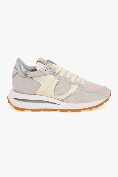 Sneaker Tropez High in camoscio e tessuto con dettagli metallici