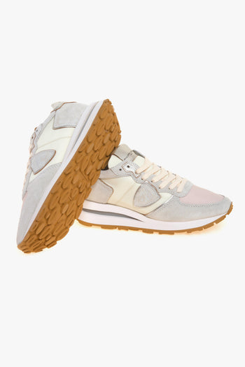 Sneaker Tropez High in camoscio e tessuto con dettagli metallici - 4