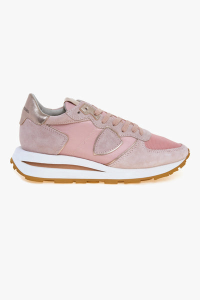 Sneaker Tropez High in camoscio e tessuto con dettagli metallici