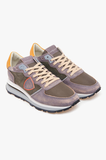 Sneaker Tropez Haute in camoscio e pelle vintage - 2