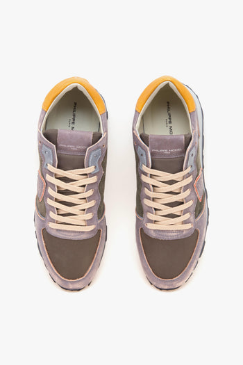 Sneaker Tropez Haute in camoscio e pelle vintage - 5
