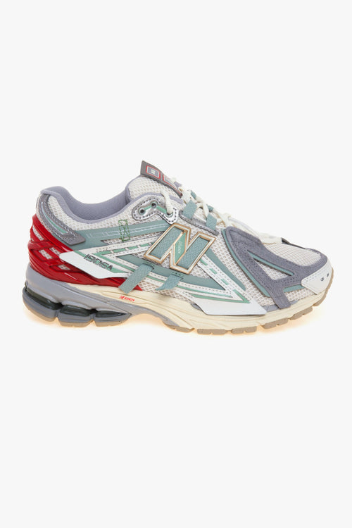 Sneaker 1906A in ecopelle, mesh e camoscio a pannelli sovrapposti
