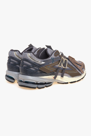 Sneaker 1906A in ecopelle, mesh e camoscio a pannelli sovrapposti - 3