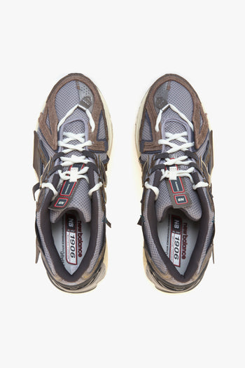 Sneaker 1906A in ecopelle, mesh e camoscio a pannelli sovrapposti - 5