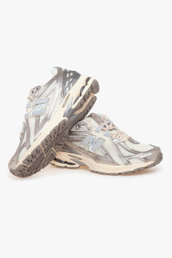 Sneaker 1906R in ecopelle laimata e mesh BEIGE - PLATINO - 4