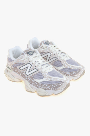 Sneaker 9060 in camoscio con stampa maculata e tessuto - 2