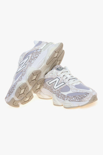Sneaker 9060 in camoscio con stampa maculata e tessuto - 4
