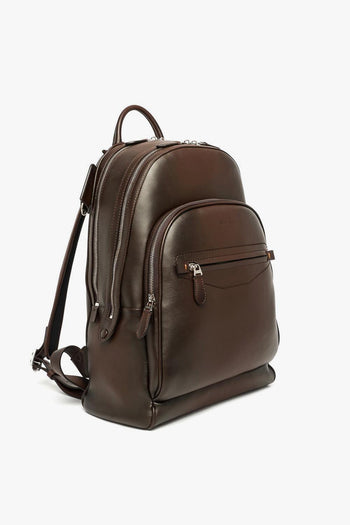 Zaino doppia tasca in pelle anticata - 2
