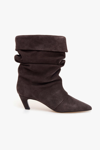 Tronchetto Virgee in camoscio con tacco 55 mm