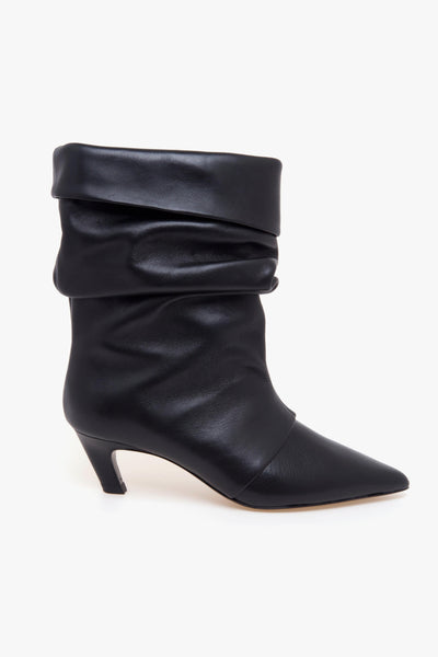 Tronchetto Virgee in pelle con tacco 55 mm