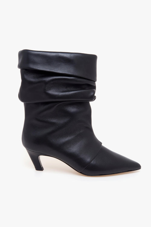 Tronchetto Virgee in pelle con tacco 55 mm