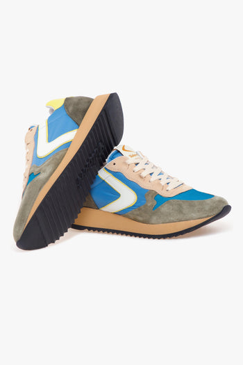 Sneaker Magic Heritage in camoscio e tessuto - 4