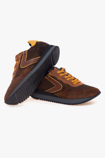 Sneaker "Magic" in camoscio e tessuto - 4