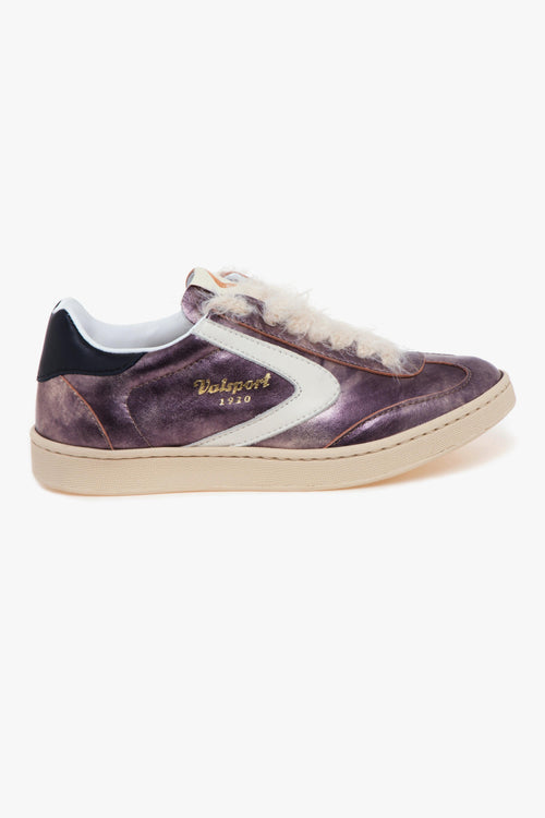 Sneaker 1920 Olimpia Metal in pelle laminata anticata