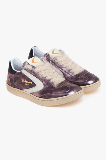 Sneaker 1920 Olimpia Metal in pelle laminata anticata - 2