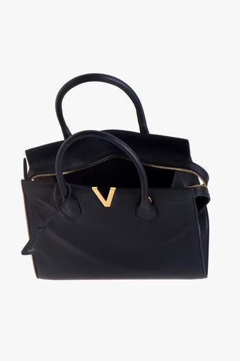 Borsa a mano in pelle con tracolla - 3