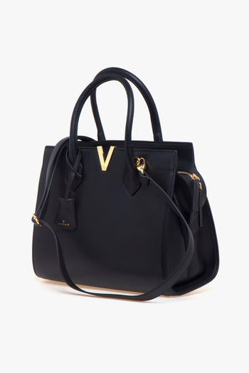 Borsa a mano in pelle con tracolla - 5