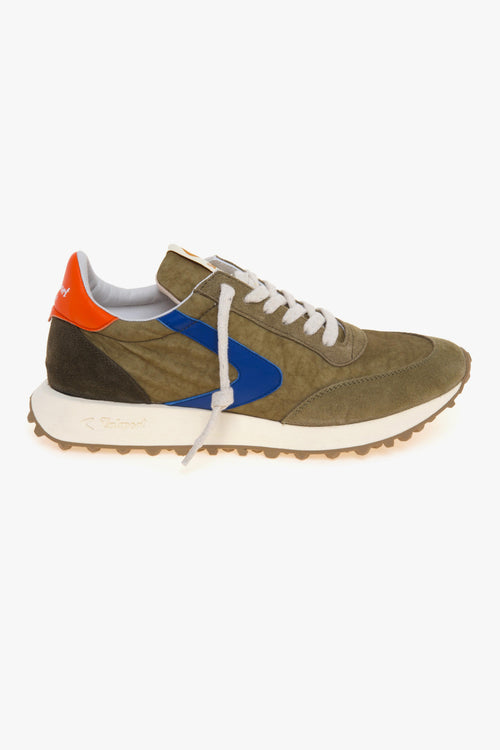 Sneaker Start in camoscio e tessuto