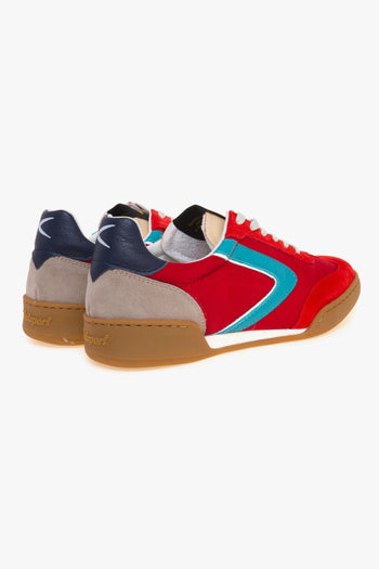 Sneaker modello Volley in nylon e camoscio - 3