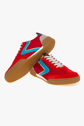Sneaker modello Volley in nylon e camoscio - 4