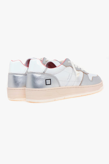 Sneaker "court shiny" in pelle con inserti laminati - 3