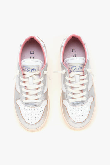 Sneaker "court shiny" in pelle con inserti laminati - 5