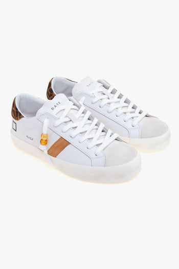 Sneaker Hill Low in pelle con talloncino leopard - 2