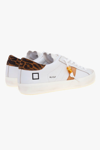 Sneaker Hill Low in pelle con talloncino leopard - 3