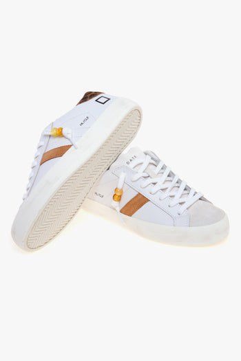 Sneaker Hill Low in pelle con talloncino leopard - 4