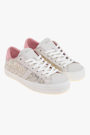 Sneaker Hill Low in glitter con inserti in suede e pelle - 2