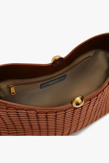 Borsa a spalla Sfera in nappa soft con intagli - misura L - 3