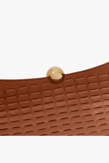 Borsa a spalla Sfera in nappa soft con intagli - misura L - 5