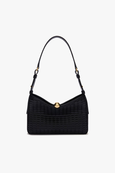 Borsa a spalla Sfera in nappa soft con intagli - misura M