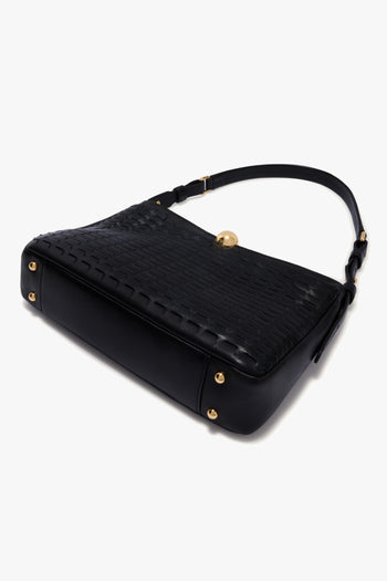 Borsa a spalla Sfera in nappa soft con intagli - misura M - 4