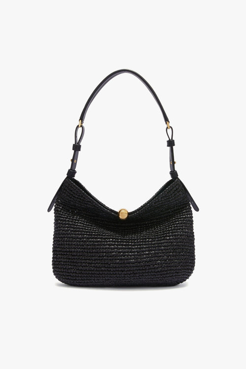 Borsa a spalla Sfera in tessuto intrecciato effetto crochet soft - misura L