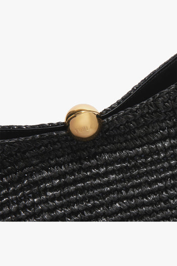 Borsa a spalla Sfera in tessuto intrecciato effetto crochet soft - misura L - 3