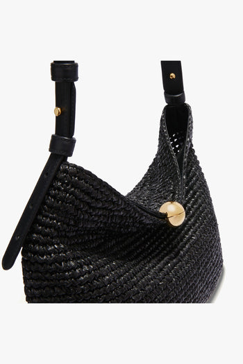 Borsa a spalla Sfera in tessuto intrecciato effetto crochet soft - misura L - 4