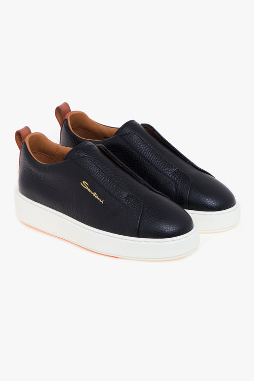 Sneaker slip-on in pelle martellata - 2