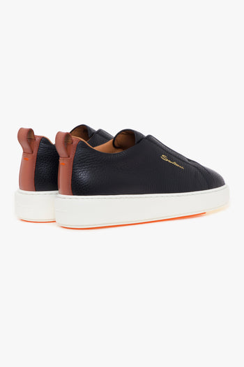 Sneaker slip-on in pelle martellata - 3