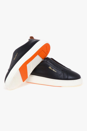 Sneaker slip-on in pelle martellata - 4