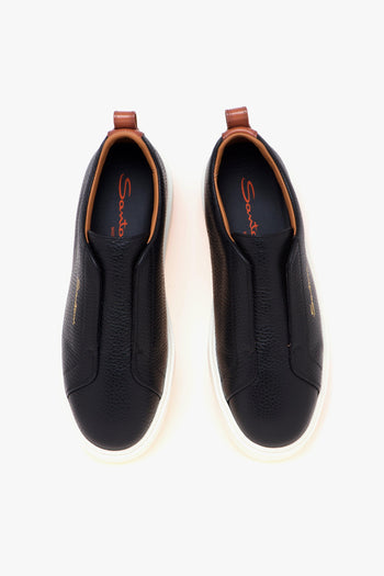 Sneaker slip-on in pelle martellata - 5