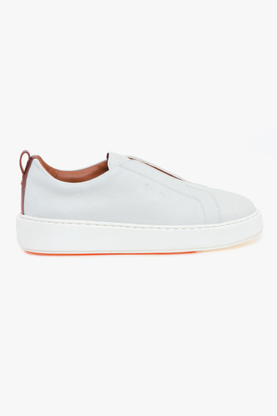Sneaker slip-on in pelle martellata