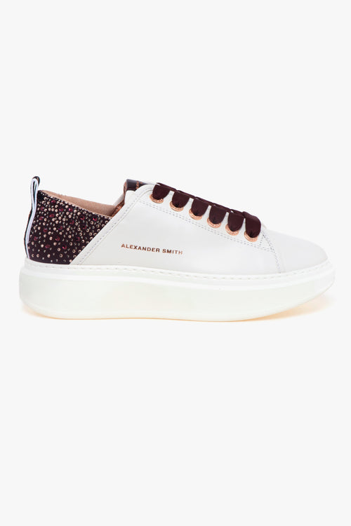 Sneaker Wembley in pelle con strass