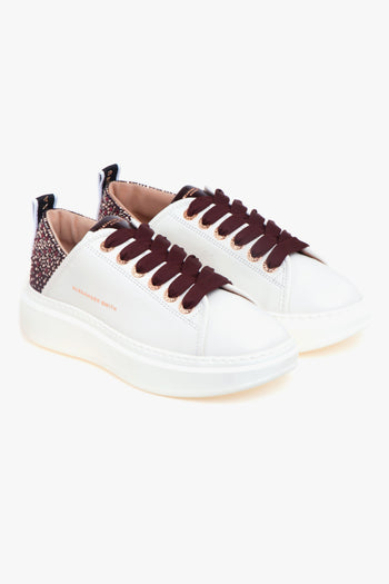 Sneaker Wembley in pelle con strass - 2